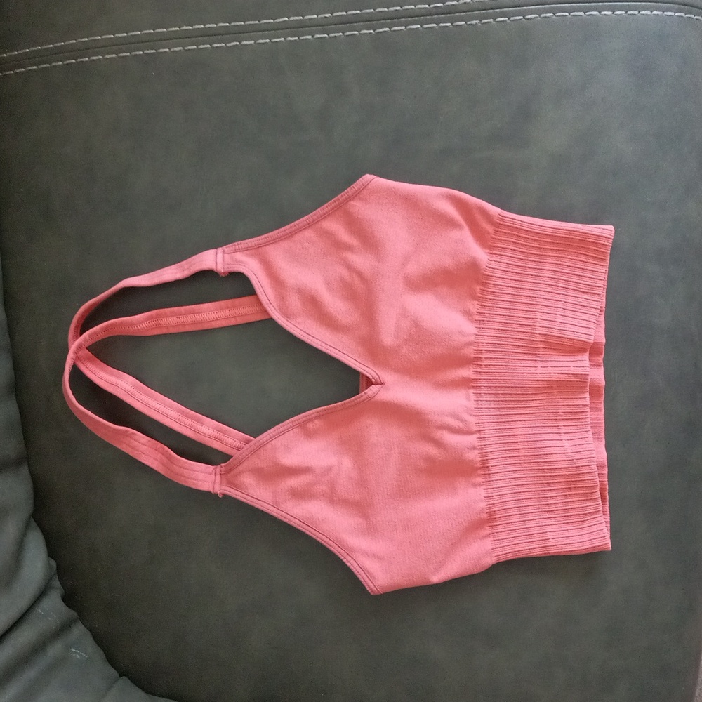 🔥 NWOT!! 🔥  Free People Good Karma Crop Top Coral Size XS - Picture 6 of 8